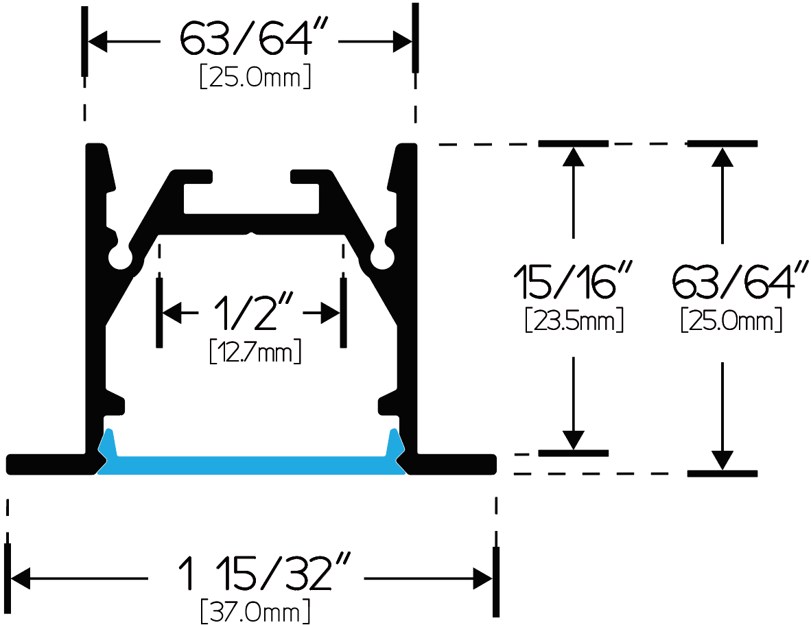 LE3725 dimension diagram