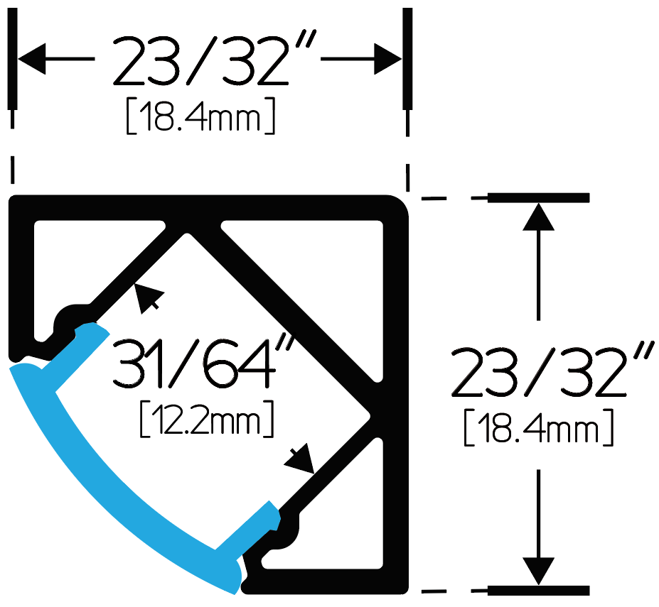 LG1818A dimension diagram